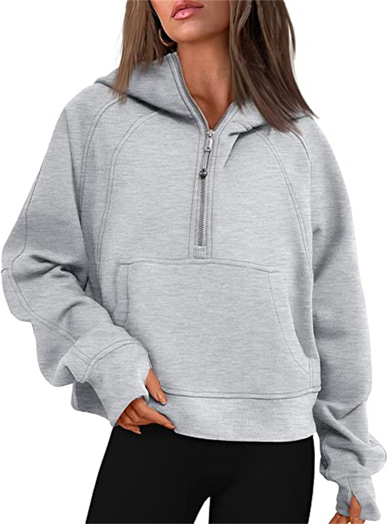 Load image into Gallery viewer, Fleece-Lined Half-Zip Sweatshirt
