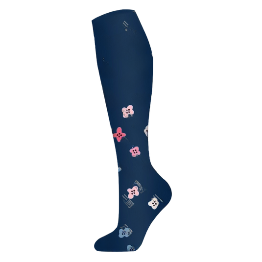 Floral Pattern Sports Compression Socks 200N Support