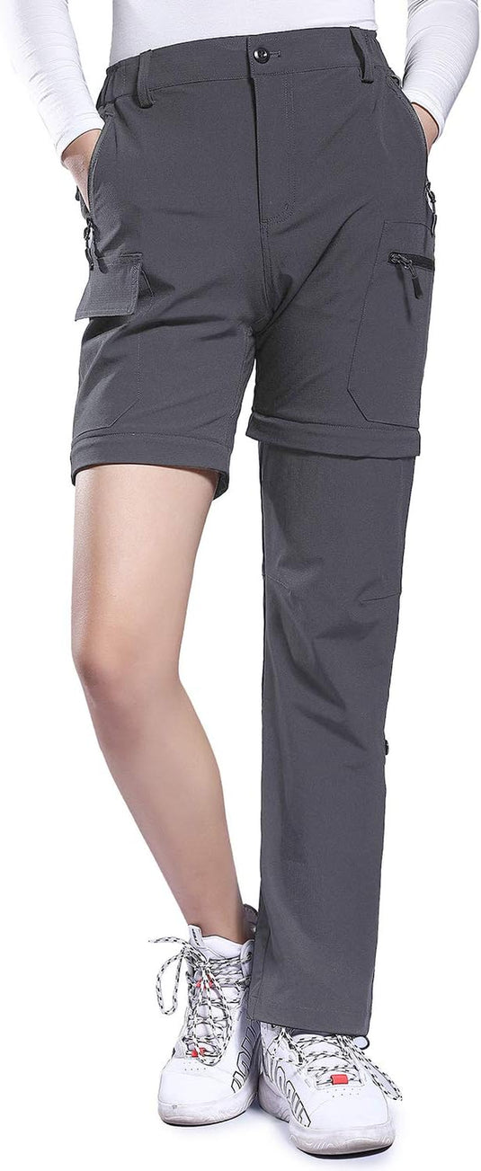 Hiking Pants Women Convertible Lightweight Zip off Pants Quick Dry Outdoor Stretch Pants UPF 50+ Trousers