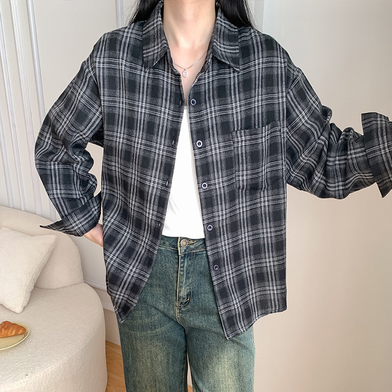 Load image into Gallery viewer, Retro Loose Plaid Shirt for Women
