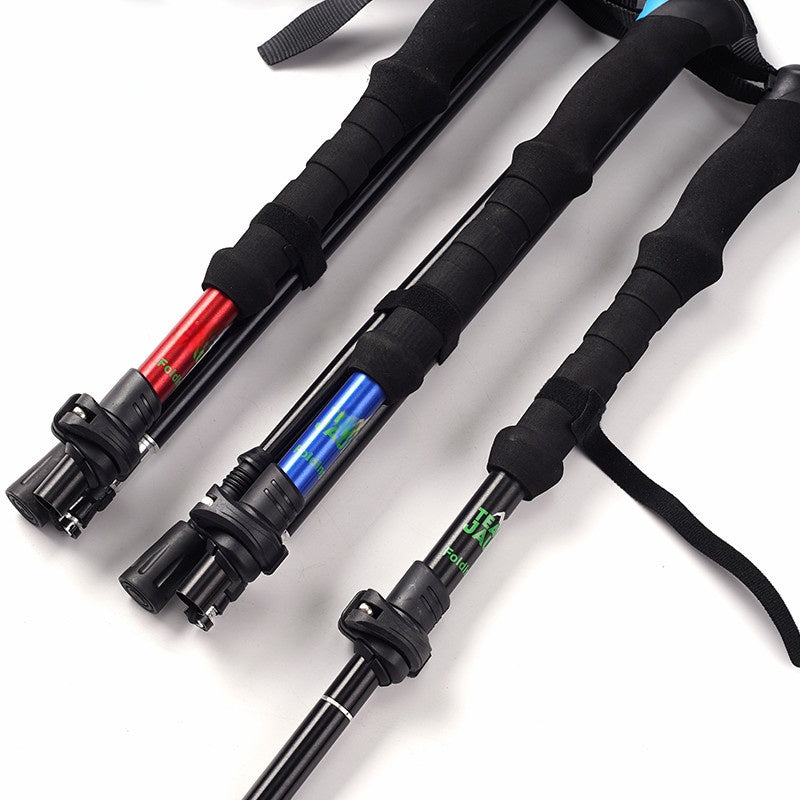 Load image into Gallery viewer, Four-Section Telescopic Aluminum Hiking Pole

