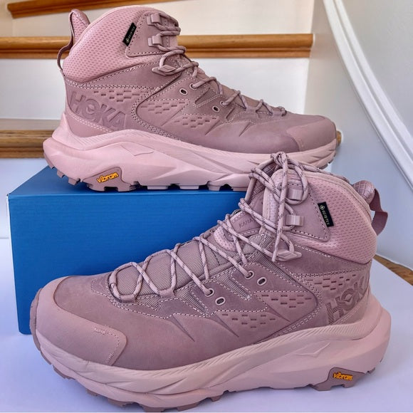 Load image into Gallery viewer, Hoka Kaha 2 GTX High Hiking Boots Waterproof Gore Tex PINK pale mauve UNISEX
