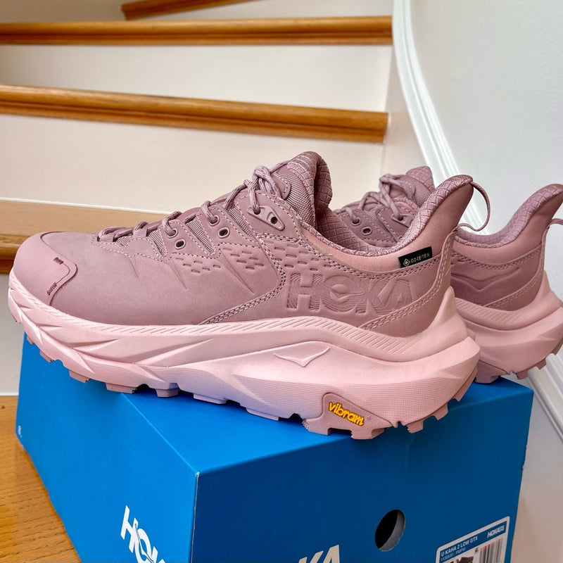 Load image into Gallery viewer, Hoka Kaha 2 GTX Low Hiking Boots Waterproof Gore Tex PINK pale mauve UNISEX
