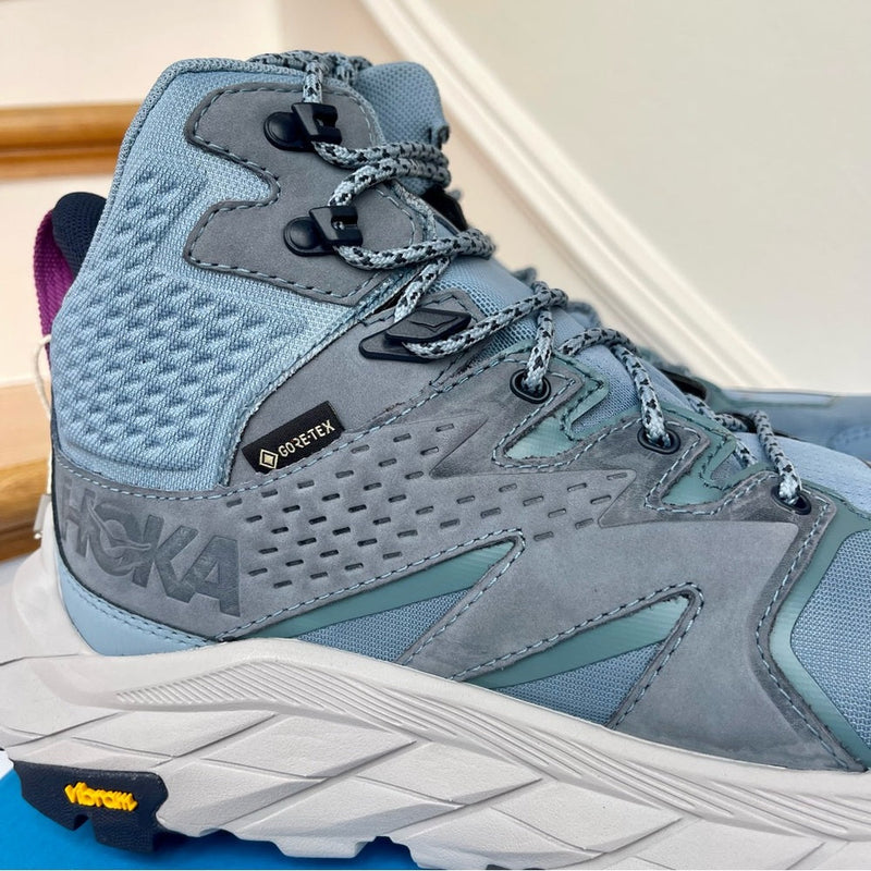 Load image into Gallery viewer, Hoka Anacapa Mid GTX Women’s Hiking Shoes in Harbor Mist Blue Gore Tex Boots
