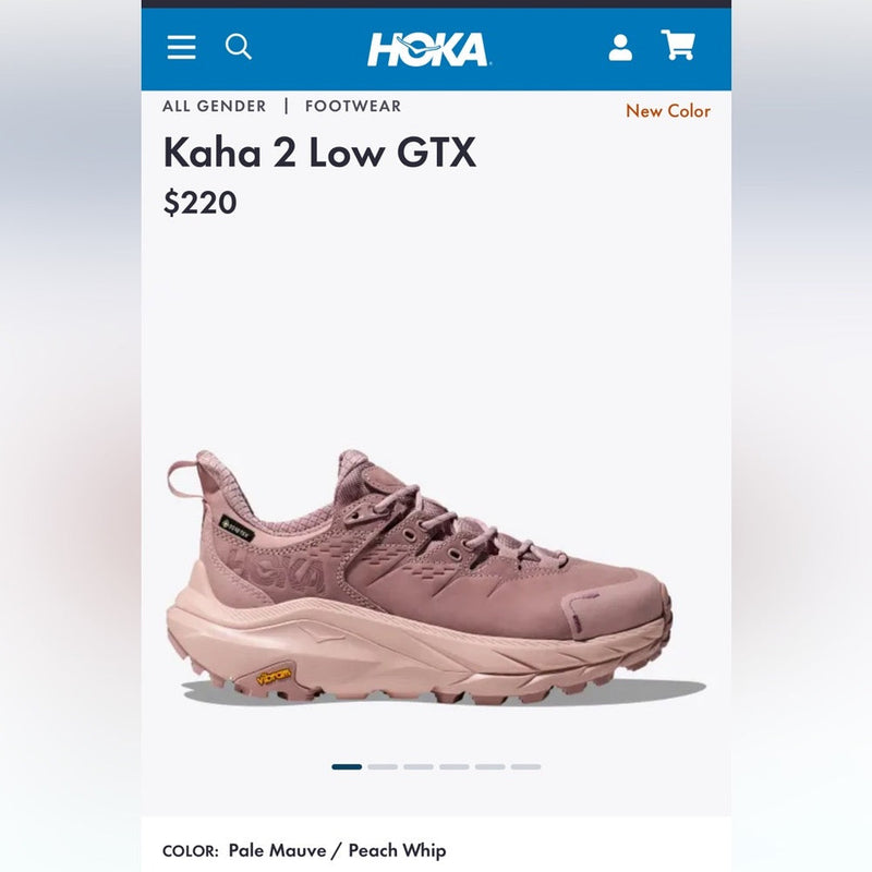 Load image into Gallery viewer, Hoka Kaha 2 GTX Low Hiking Boots Waterproof Gore Tex PINK pale mauve UNISEX
