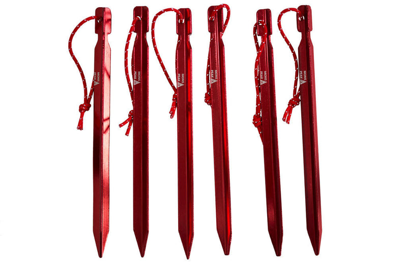 Load image into Gallery viewer, mons peak ix y tent stakes 7075 aluminum set of 6
