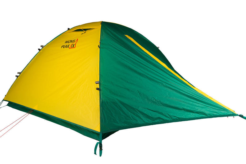 Load image into Gallery viewer, mons peak ix trail 43 backpacking tent 3 person with fly angle view
