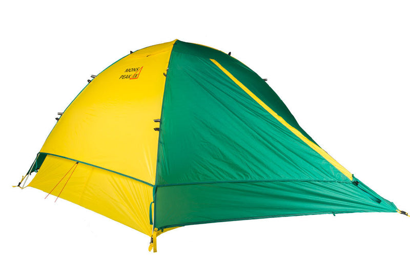 Load image into Gallery viewer, mons peak ix trail 43 backpacking tent 4 person with fly angle view
