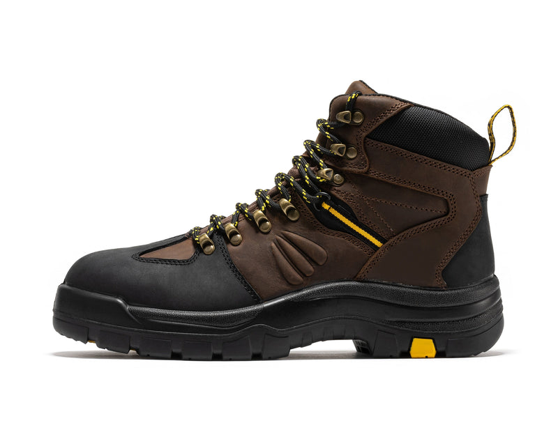 Load image into Gallery viewer, ROCKROOSTER Marfa Brown 6 inch Waterproof Composite Toe Leather Work Boots CP211
