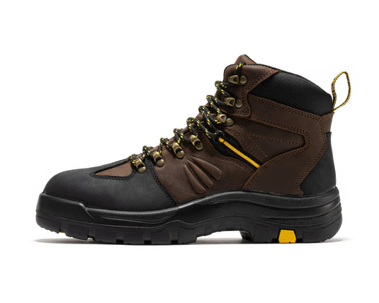 ROCKROOSTER Marfa Brown 6 inch Waterproof Composite Toe Leather Work Boots CP211