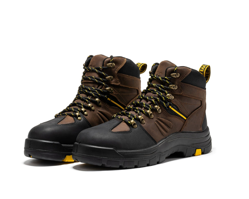 Load image into Gallery viewer, ROCKROOSTER Marfa Brown 6 inch Waterproof Composite Toe Leather Work Boots CP211
