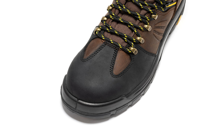 Load image into Gallery viewer, ROCKROOSTER Marfa Brown 6 inch Waterproof Composite Toe Leather Work Boots CP211
